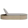 Tumbona doble con cojines ratán sintético beige by , Loungers - Ref: Foro24-368649, Price: 270,23 €, Discount: %