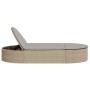 Tumbona doble con cojines ratán sintético beige by , Loungers - Ref: Foro24-368649, Price: 275,53 €, Discount: %