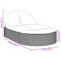 Doppel-Liegestuhl mit beigen Kunststoff-Rattan-Kissen. von , Liegen - Ref: Foro24-368649, Preis: 275,53 €, Rabatt: %