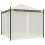 Cenador con paredes de malla acero crema 2,93x2,93 m de , Carpas y cenadores - Ref: Foro24-368434, Precio: 324,76 €, Descuent...