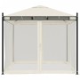 Pavillon mit cremefarbenen Stahl-Gitterwänden 2,93x2,93 m. von , Zelte und Pavillons - Ref: Foro24-368434, Preis: 307,42 €, R...