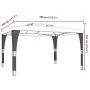 Pavillon mit doppeltem Dach aus anthrazitgrauem Stahl, 3,98x2,98 m. von , Zelte und Pavillons - Ref: Foro24-368443, Preis: 31...