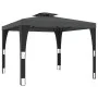 Cenador con doble techo de tela gris antracita 2,98x2,98 m by , Tents and gazebos - Ref: Foro24-368441, Price: 301,47 €, Disc...