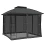 Cenador doble techo y paredes malla acero antracita 2,94x2,94 m de , Carpas y cenadores - Ref: Foro24-368455, Precio: 290,85 ...