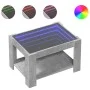 Mesa de centro y LED madera ingeniería gris hormigón 73x53x45cm by , Coffee table - Ref: Foro24-847549, Price: 101,00 €, Disc...