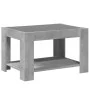 Mesa de centro y LED madera ingeniería gris hormigón 73x53x45cm by , Coffee table - Ref: Foro24-847549, Price: 101,00 €, Disc...
