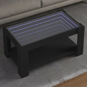 Mittelkonsole mit LED-Beleuchtung, schwarzes Ingenieurholz, 93x53x45 cm. von , Couchtisch - Ref: Foro24-847554, Preis: 139,78...