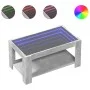 Mesa de centro y LED madera ingeniería gris hormigón 93x53x45cm by , Coffee table - Ref: Foro24-847556, Price: 135,33 €, Disc...