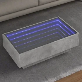 Mesa de centro y LED madera ingeniería gris hormigón 90x50x30cm de , Mesas de centro - Ref: Foro24-847521, Precio: 138,80 €, ...