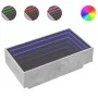 Mesa de centro y LED madera ingeniería gris hormigón 90x50x30cm by , Coffee table - Ref: Foro24-847521, Price: 138,79 €, Disc...