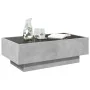 Mittel- und LED-Tisch aus grauem Beton-Ingenieurholz, 90x50x30 cm. von , Couchtisch - Ref: Foro24-847521, Preis: 138,79 €, Ra...