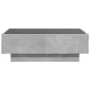 Mesa de centro y LED madera ingeniería gris hormigón 90x50x30cm by , Coffee table - Ref: Foro24-847521, Price: 138,79 €, Disc...