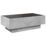 Mesa de centro y LED madera ingeniería gris hormigón 90x50x30cm by , Coffee table - Ref: Foro24-847521, Price: 141,21 €, Disc...