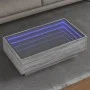 Mesa de centro y LED madera ingeniería gris Sonoma 90x50x30 cm by , Coffee table - Ref: Foro24-847523, Price: 135,74 €, Disco...