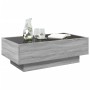 Mesa de centro y LED madera ingeniería gris Sonoma 90x50x30 cm by , Coffee table - Ref: Foro24-847523, Price: 137,92 €, Disco...