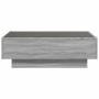 Mesa de centro y LED madera ingeniería gris Sonoma 90x50x30 cm by , Coffee table - Ref: Foro24-847523, Price: 137,92 €, Disco...