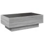 Mesa de centro y LED madera ingeniería gris Sonoma 90x50x30 cm by , Coffee table - Ref: Foro24-847523, Price: 135,74 €, Disco...