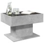 Mesa de centro y LED madera ingeniería gris hormigón 70x50x45cm by , Coffee table - Ref: Foro24-847535, Price: 112,15 €, Disc...
