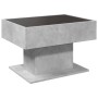 Mittel- und LED-Tisch aus grauem Beton-Ingenieurholz, 70x50x45 cm. von , Couchtisch - Ref: Foro24-847535, Preis: 112,15 €, Ra...