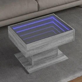 Mitteltisch und LED-Technik aus Sonoma-Engineering-Holz in Grau, 70x50x45 cm. von , Couchtisch - Ref: Foro24-847537, Preis: 1...