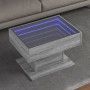 Mesa de centro y LED madera ingeniería gris Sonoma 70x50x45 cm by , Coffee table - Ref: Foro24-847537, Price: 133,03 €, Disco...