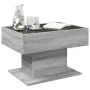 Mesa de centro y LED madera ingeniería gris Sonoma 70x50x45 cm de , Mesas de centro - Ref: Foro24-847537, Precio: 130,74 €, D...