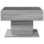 Mesa de centro y LED madera ingeniería gris Sonoma 70x50x45 cm de , Mesas de centro - Ref: Foro24-847537, Precio: 130,74 €, D...