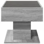 Mesa de centro y LED madera ingeniería gris Sonoma 70x50x45 cm de , Mesas de centro - Ref: Foro24-847537, Precio: 130,74 €, D...
