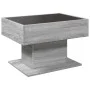 Mesa de centro y LED madera ingeniería gris Sonoma 70x50x45 cm de , Mesas de centro - Ref: Foro24-847537, Precio: 130,74 €, D...