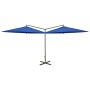 Sombrilla doble con palo de acero azul 600 cm de vidaXL, Sombrillas - Ref: Foro24-312569, Precio: 148,76 €, Descuento: %