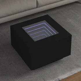 Mesa de centro con luz LED madera ingeniería negra 60x60x40 cm von , Couchtisch - Ref: Foro24-847568, Preis: 113,98 €, Rabatt: %