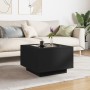Mesa de centro con luz LED madera ingeniería negra 60x60x40 cm by , Coffee table - Ref: Foro24-847568, Price: 117,88 €, Disco...