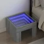 Mesa de centro con Infinity LED gris Sonoma 40x40x30 cm von , Nachttische - Ref: Foro24-3284075, Preis: 65,28 €, Rabatt: %