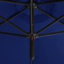 Sombrilla doble con palo de acero azul 600 cm de vidaXL, Sombrillas - Ref: Foro24-312569, Precio: 148,76 €, Descuento: %