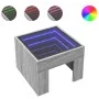 Mesa de centro con Infinity LED gris Sonoma 40x40x30 cm von , Nachttische - Ref: Foro24-3284075, Preis: 65,28 €, Rabatt: %