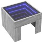 Mesa de centro con Infinity LED gris Sonoma 40x40x30 cm de , Mesitas de noche - Ref: Foro24-3284075, Precio: 66,26 €, Descuen...