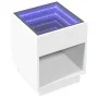 Nachttisch mit weißem LED-Infinity 40x40x50 cm von , Nachttische - Ref: Foro24-3284077, Preis: 59,68 €, Rabatt: %