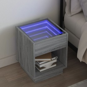 Mitteltisch mit Infinity LED in Grau Sonoma 40x40x50 cm von , Nachttische - Ref: Foro24-3284082, Preis: 72,72 €, Rabatt: %