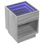 Mesa de centro con Infinity LED gris Sonoma 40x40x50 cm de , Mesitas de noche - Ref: Foro24-3284082, Precio: 72,65 €, Descuen...
