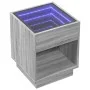 Mesa de centro con Infinity LED gris Sonoma 40x40x50 cm by , Nightstands - Ref: Foro24-3284082, Price: 71,61 €, Discount: %