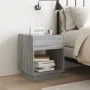 Mesa de centro con Infinity LED gris Sonoma 40x40x50 cm by , Nightstands - Ref: Foro24-3284082, Price: 71,61 €, Discount: %
