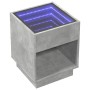 Mesita de noche con Infinity LED gris hormigón 40x40x50 cm by , Nightstands - Ref: Foro24-3284080, Price: 74,08 €, Discount: %