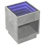 Nachttisch mit Infinity LED in Betongrau 40x40x50 cm von , Nachttische - Ref: Foro24-3284080, Preis: 72,87 €, Rabatt: %