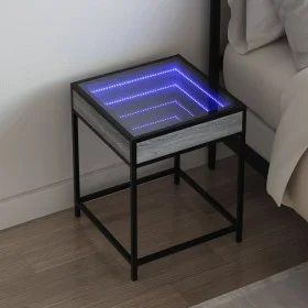 Mesa de centro con Infinity LED gris Sonoma 40x40x51 cm by , Nightstands - Ref: Foro24-3284094, Price: 54,39 €, Discount: %
