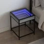 Mesa de centro con Infinity LED gris Sonoma 40x40x51 cm de , Mesitas de noche - Ref: Foro24-3284094, Precio: 54,38 €, Descuen...