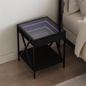 Nachttisch mit Infinity LED in Schwarz 40x40x49 cm von , Nachttische - Ref: Foro24-3284096, Preis: 69,31 €, Rabatt: %