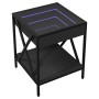 Mesita de noche con Infinity LED negra 40x40x49 cm de , Mesitas de noche - Ref: Foro24-3284096, Precio: 69,22 €, Descuento: %