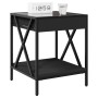 Mesita de noche con Infinity LED negra 40x40x49 cm de , Mesitas de noche - Ref: Foro24-3284096, Precio: 69,22 €, Descuento: %
