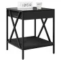 Mesita de noche con Infinity LED negra 40x40x49 cm de , Mesitas de noche - Ref: Foro24-3284096, Precio: 68,17 €, Descuento: %