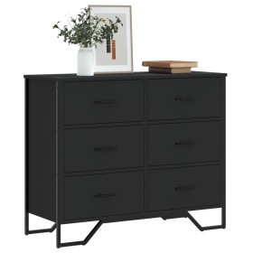 Schwarzer Schrank aus Holzwerkstoff 91x35,5x74,5 cm von , Schubladen - Ref: Foro24-3295302, Preis: 162,15 €, Rabatt: %